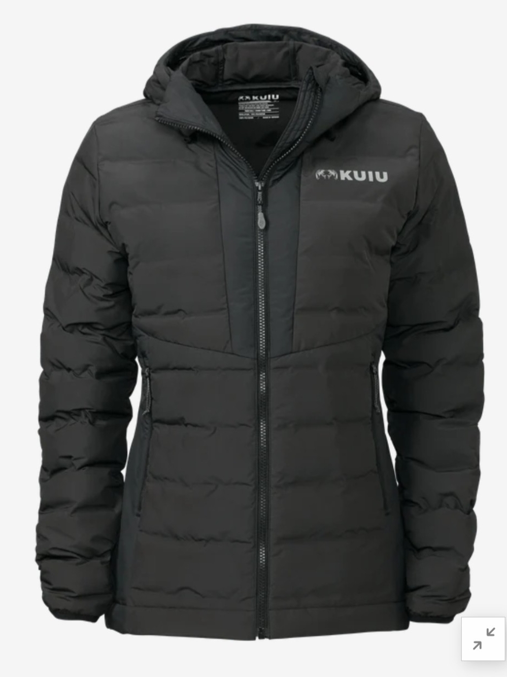KUIU Women's Elemental Hooded Jacket - Black - XL